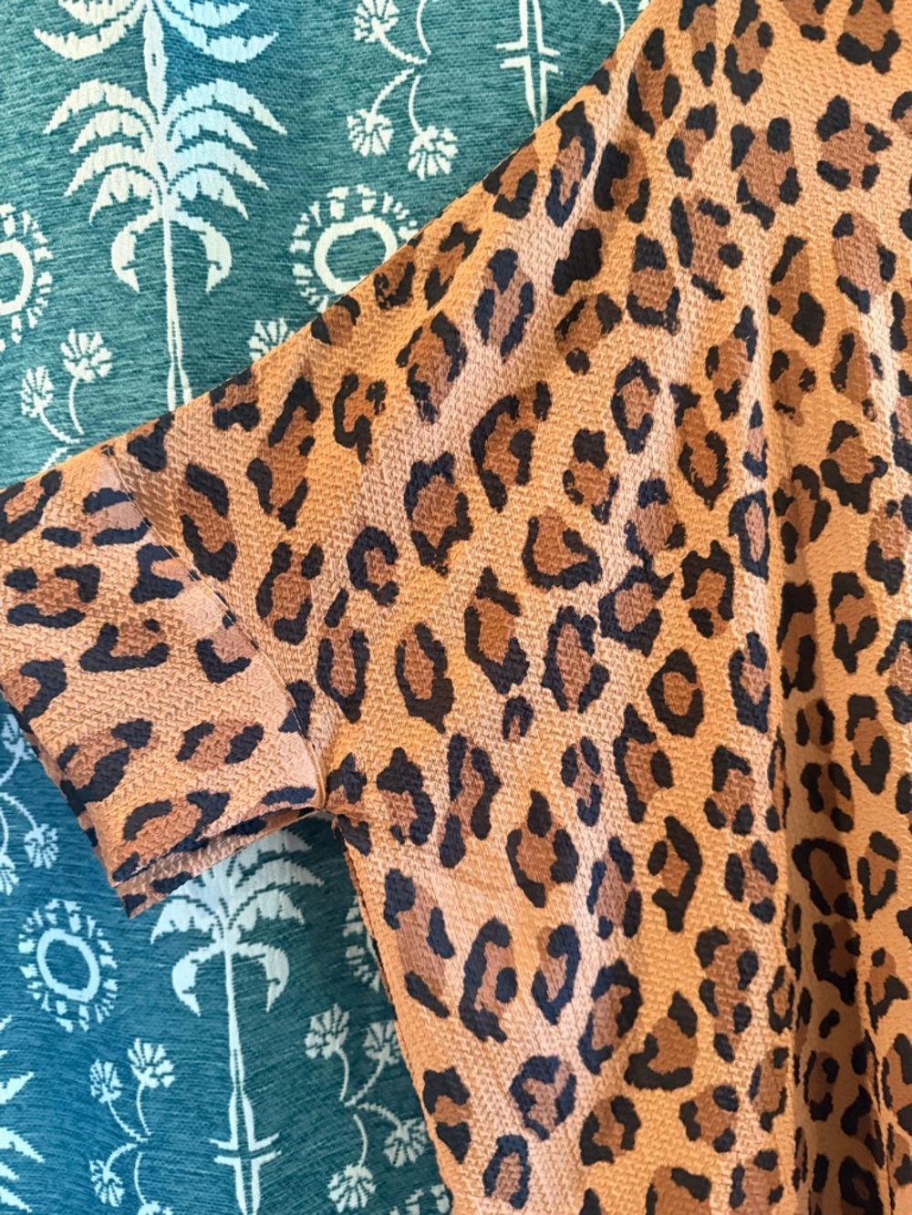Free People Intimately FP Leopard Print Wake Up Flowing Tunic Shirt Brown XS - Picture 10 of 11